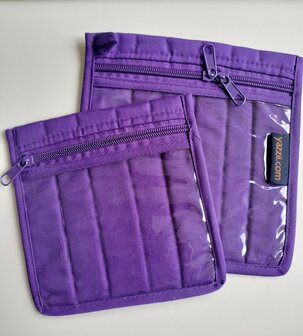 Yazzii mini organizer 2 transparent mini bags purple