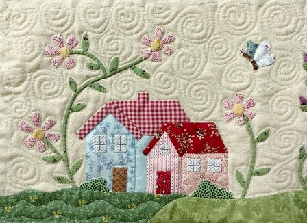 Quilt basket rectangular Quilt Village complete kit