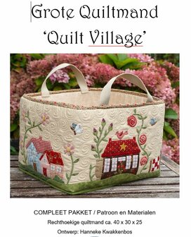 Quilt basket rectangular Quilt Village complete kit