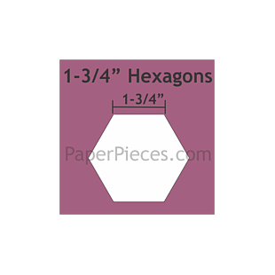 HEX175 1-3/4 Hexagon Paper Templates