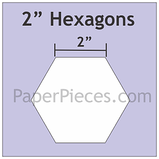 HEX200 2 inch Hexagon Paper Templates