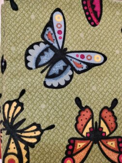 Quiltpakket Ragtime Flanellen Quilt  Butterfly Green combi