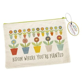 Canvas Rits Etui Bloom where you&#039;re planted 