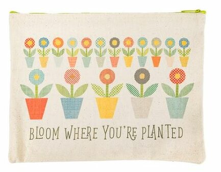 Canvas Rits Etui Bloom where you&#039;re planted 