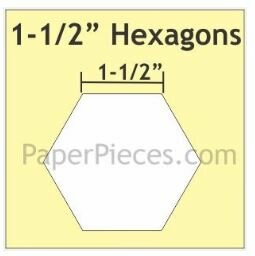 HEX150 1-1/2 Hexagon Paper Templates