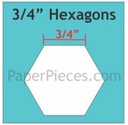 Hex075 3/4 inch hexagon papieren malletjes