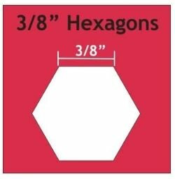 Hex038 3/8 inch Hexagon paper templates