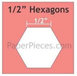 Hex050 1/2 inch hexagons papieren malletjes