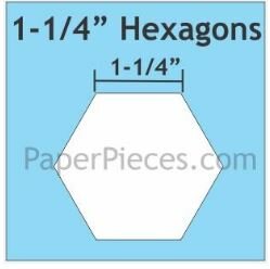 HEX125 1-1/4 Hexagon Papierschablonen