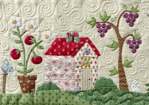 Quilt basket rectangular Quilt Village complete kit