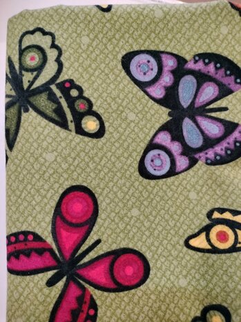 Quiltpakket Ragtime Flanellen Quilt  Butterfly Green combi