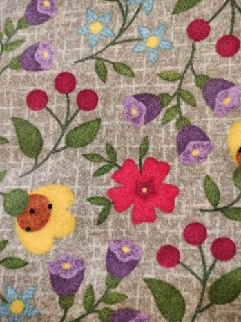 Quiltpakket Ragtime Flanellen Quilt  Country Colour Flowers