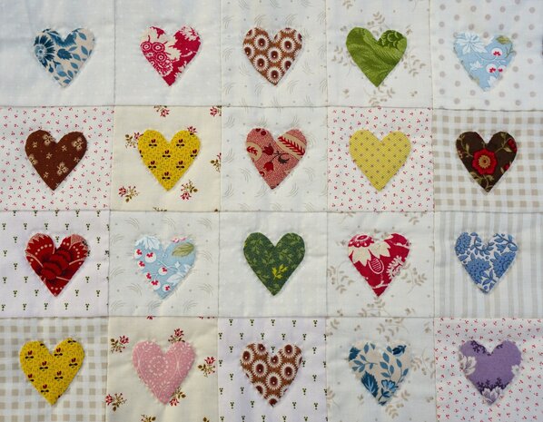 Little Hearts Scrap Quilt patroon 