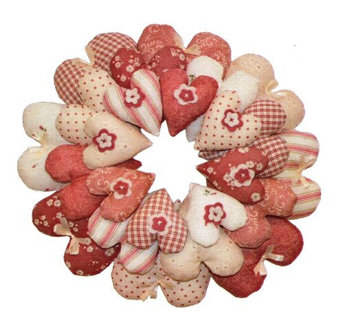 It's A Girl Hearts Wreath Kit Pink 